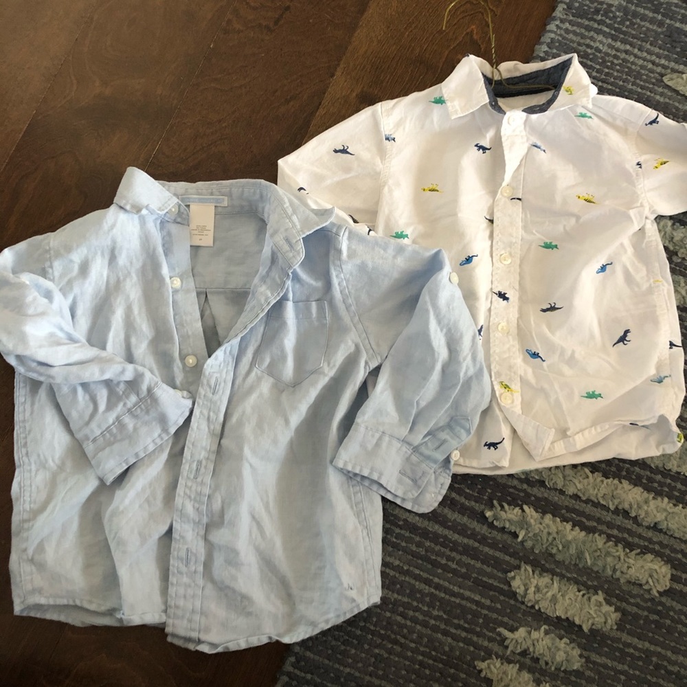 SOLD 🎉2 piece 2T boys button up set